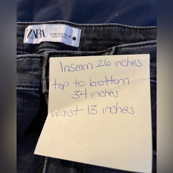 ZARA The Skinny In Pearl Black Jeans Size 4 - Picture 5 of 8